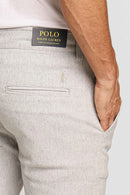 Calça Ralph Lauren Linho Straight Fit - Cinza