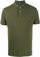 Camisa Gola Polo Ralph Lauren Masculina Custom Fit - Verde Musgo