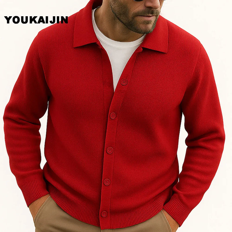 Cardigan Masculino Slim Fit - Estilo Coreano