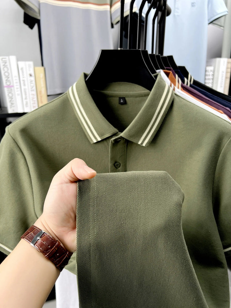 Camisa Polo Masculina de Algodão com Bordado Elegante