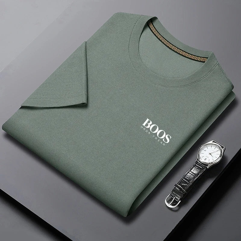 Camiseta Masculina Bordada Casual Verão