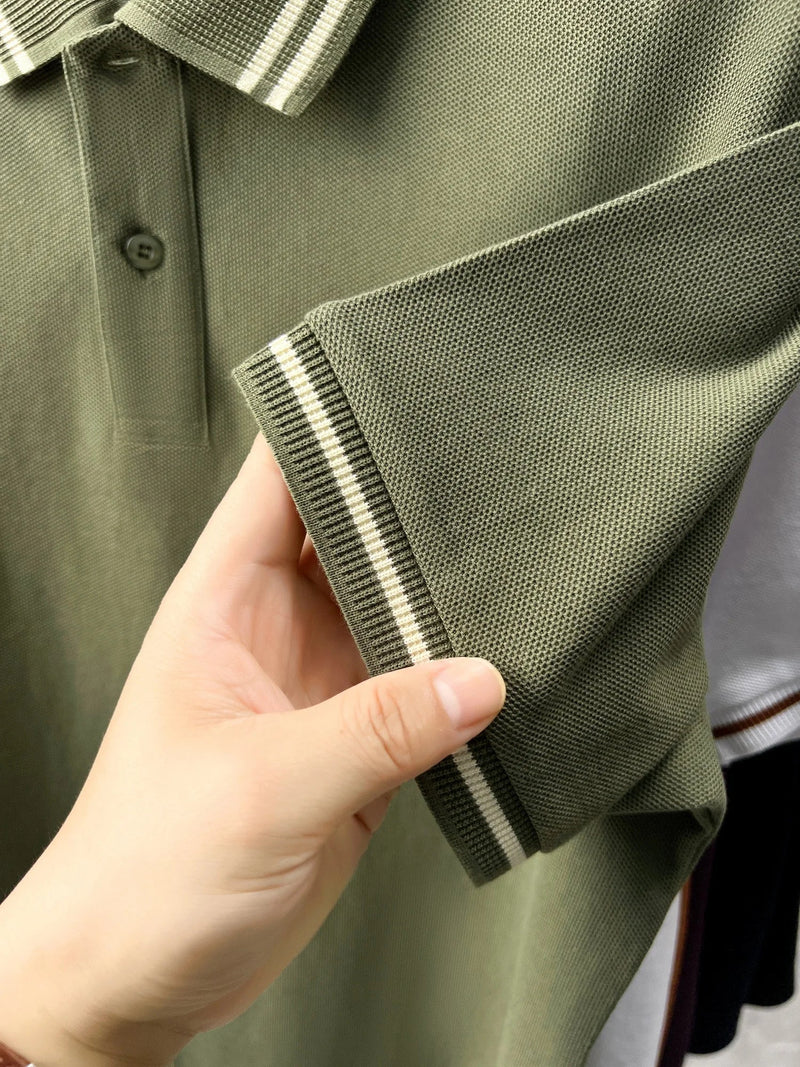 Camisa Polo Masculina de Algodão com Bordado Elegante