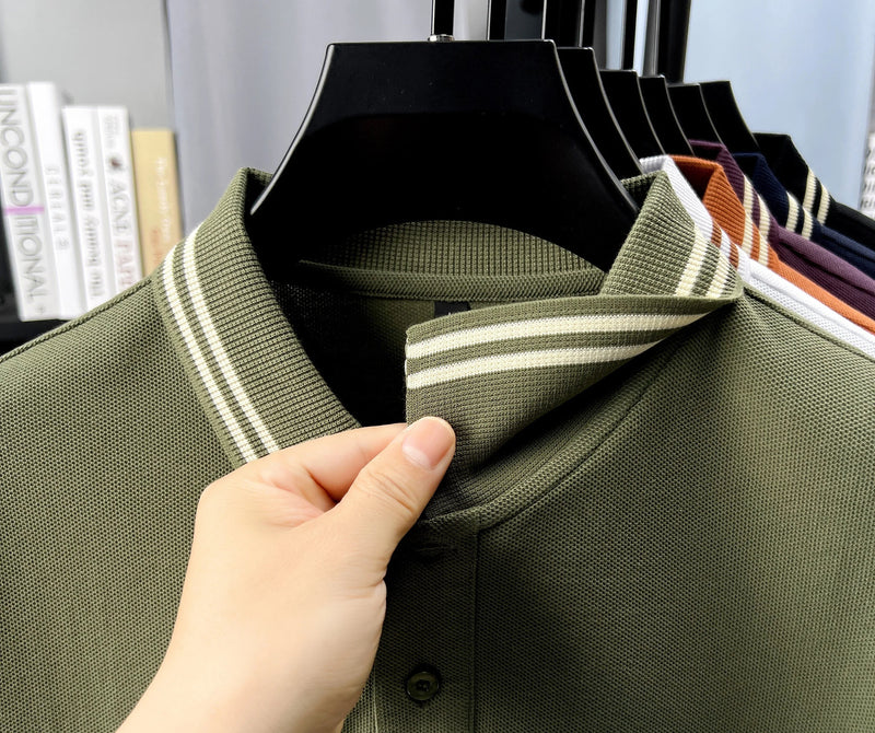 Camisa Polo Masculina de Algodão com Bordado Elegante