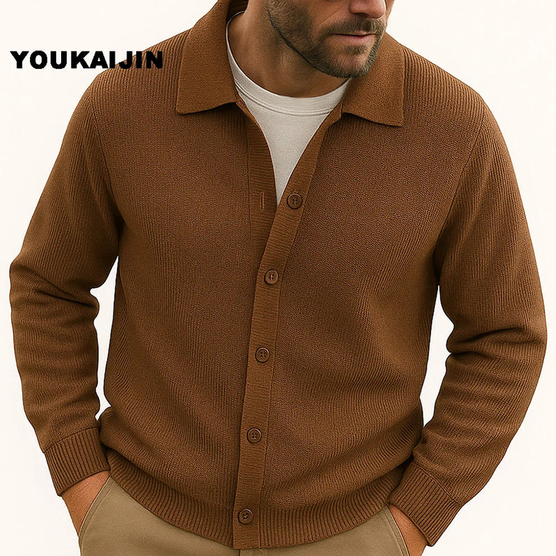 Cardigan Masculino Slim Fit - Estilo Coreano