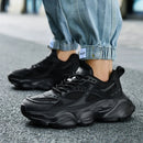 Tênis Masculino Casual Preto com Plataforma 2025