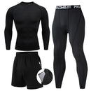 Kit de Roupas de Compressão Masculina para Esportes