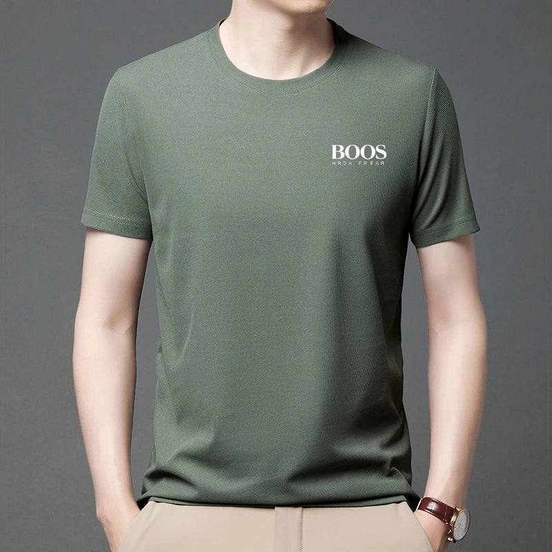 Camiseta Masculina Bordada Casual Verão