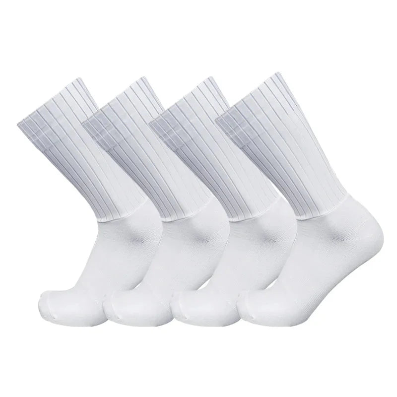 Meias Cano Alto Antiderrapantes para Homens - 4 Pares