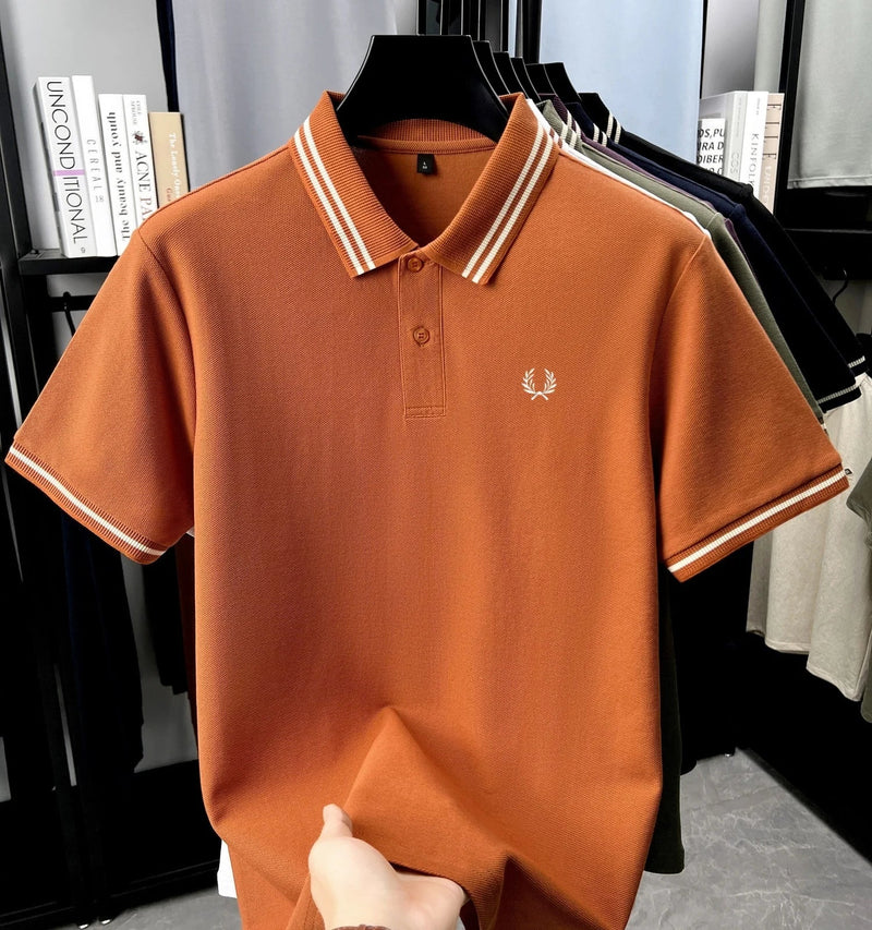 Camisa Polo Masculina de Algodão com Bordado Elegante