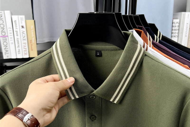 Camisa Polo Masculina de Algodão com Bordado Elegante