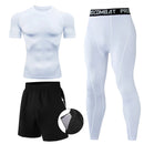 Kit de Roupas de Compressão Masculina para Esportes