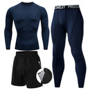 Kit de Roupas de Compressão Masculina para Esportes