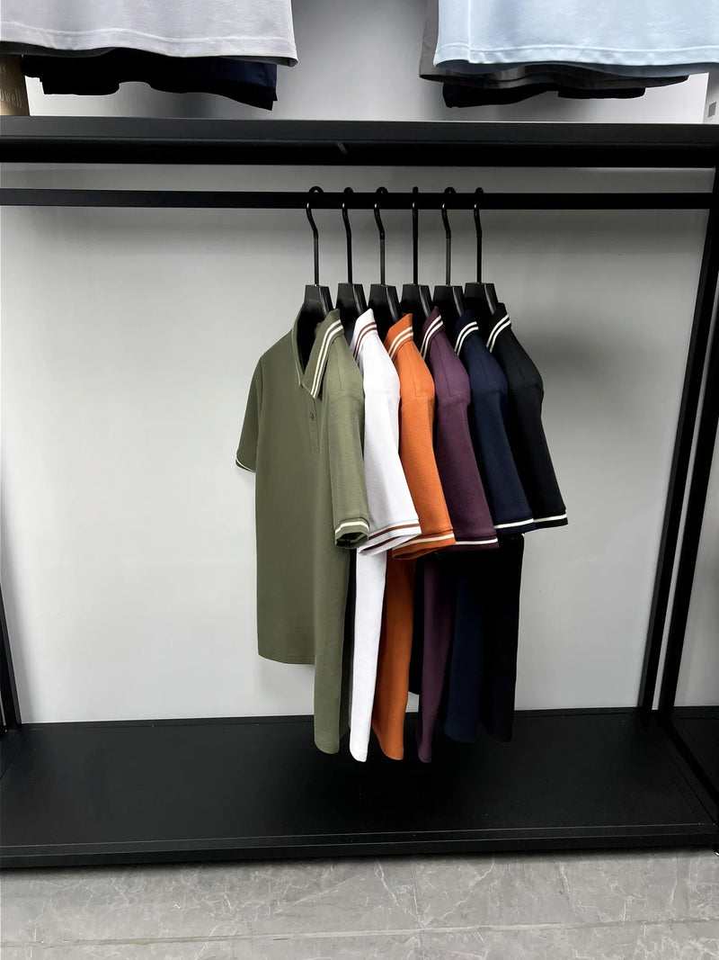 Camisa Polo Masculina de Algodão com Bordado Elegante