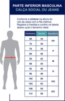 Calça Reta Masculina em Sarja - Kit 4 Unidades