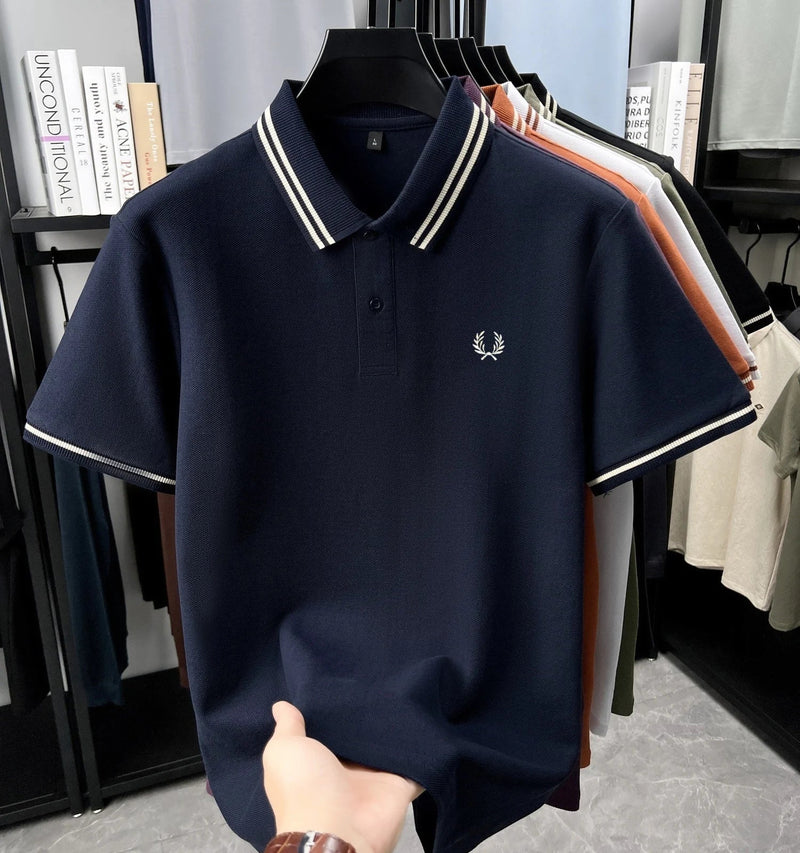 Camisa Polo Masculina de Algodão com Bordado Elegante