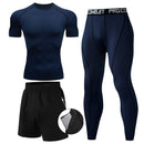 Kit de Roupas de Compressão Masculina para Esportes