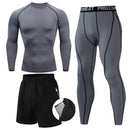 Kit de Roupas de Compressão Masculina para Esportes