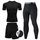 Kit de Roupas de Compressão Masculina para Esportes