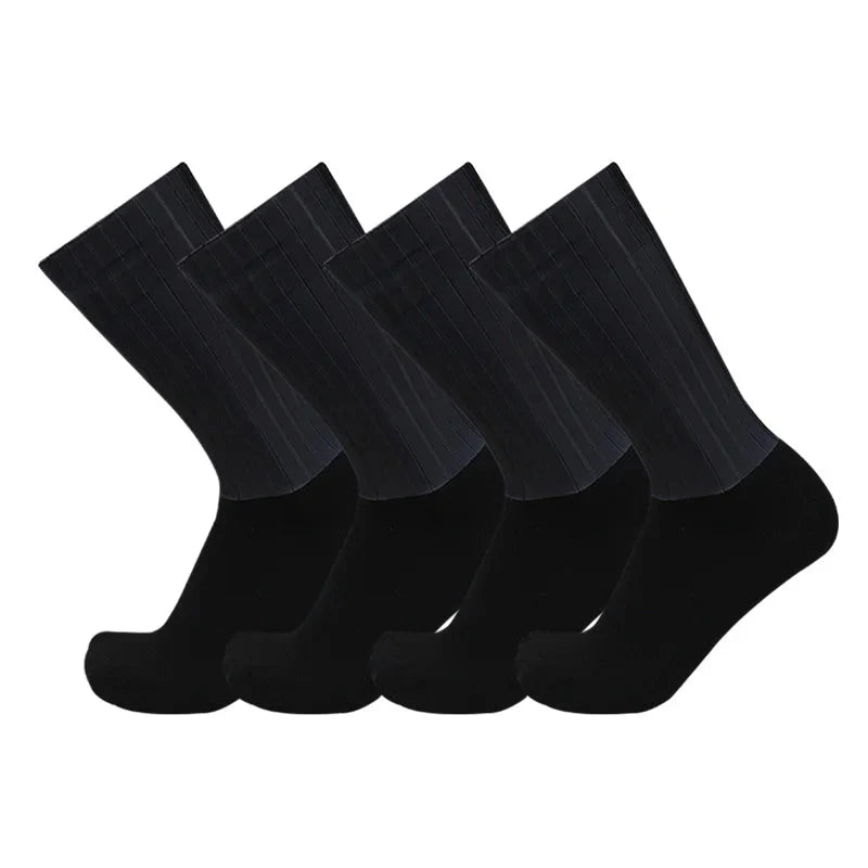 Meias Cano Alto Antiderrapantes para Homens - 4 Pares