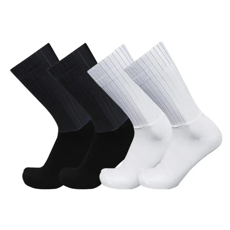 Meias Cano Alto Antiderrapantes para Homens - 4 Pares