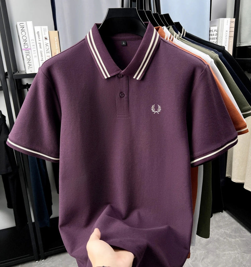 Camisa Polo Masculina de Algodão com Bordado Elegante