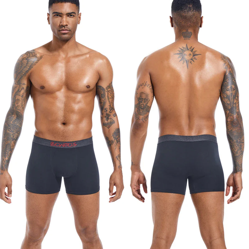 Kit 4 Peças Cuecas Boxers de Algodão Masculino - Conforto e Estilo