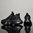 Tênis Masculino Casual Preto com Plataforma 2025