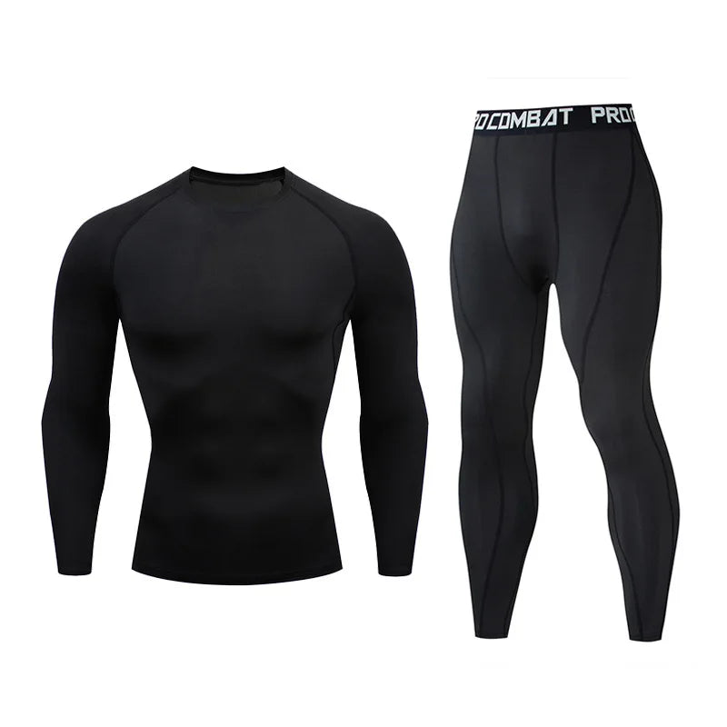Kit de Roupas de Compressão Masculina para Esportes
