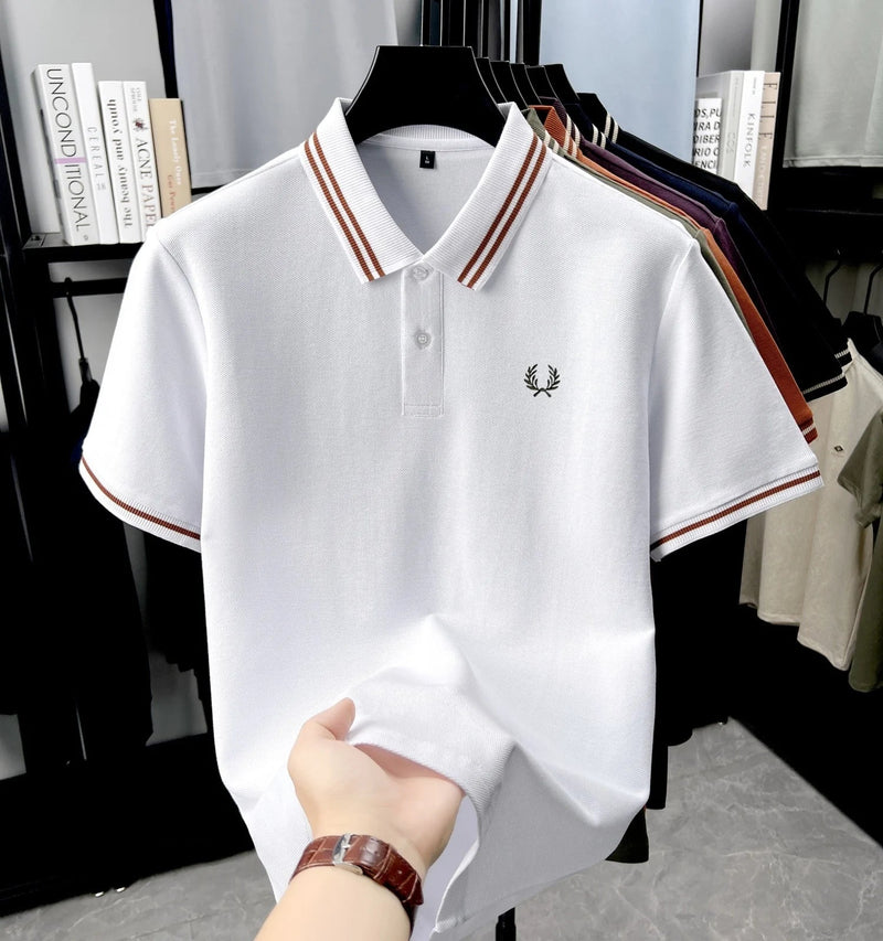 Camisa Polo Masculina de Algodão com Bordado Elegante