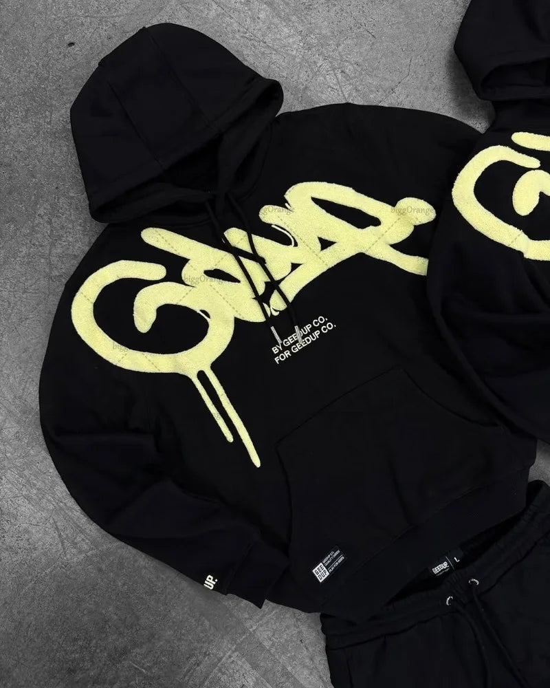 Conjunto Oversized de Moletom Hip Hop Masculino