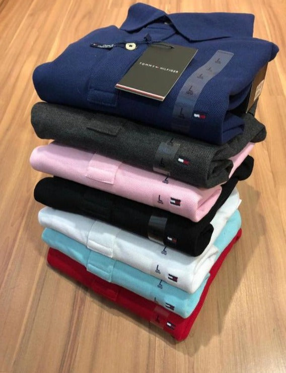 Kit 3 Camisas Gola Polo Tommy Hilfiger