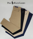 Calça Ralph Lauren de Sarja Chino Stretch Slim Fit - Bege
