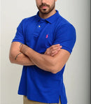 Camisa Gola Polo Ralph Lauren Masculina Custom Fit - Azul Royal